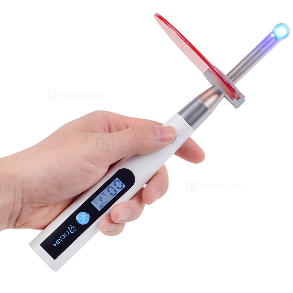 L&aacute;mpara de fotocurado LED inal&aacute;mbrica de 1400mW/cm&sup2; con cabezal met&aacute;lico